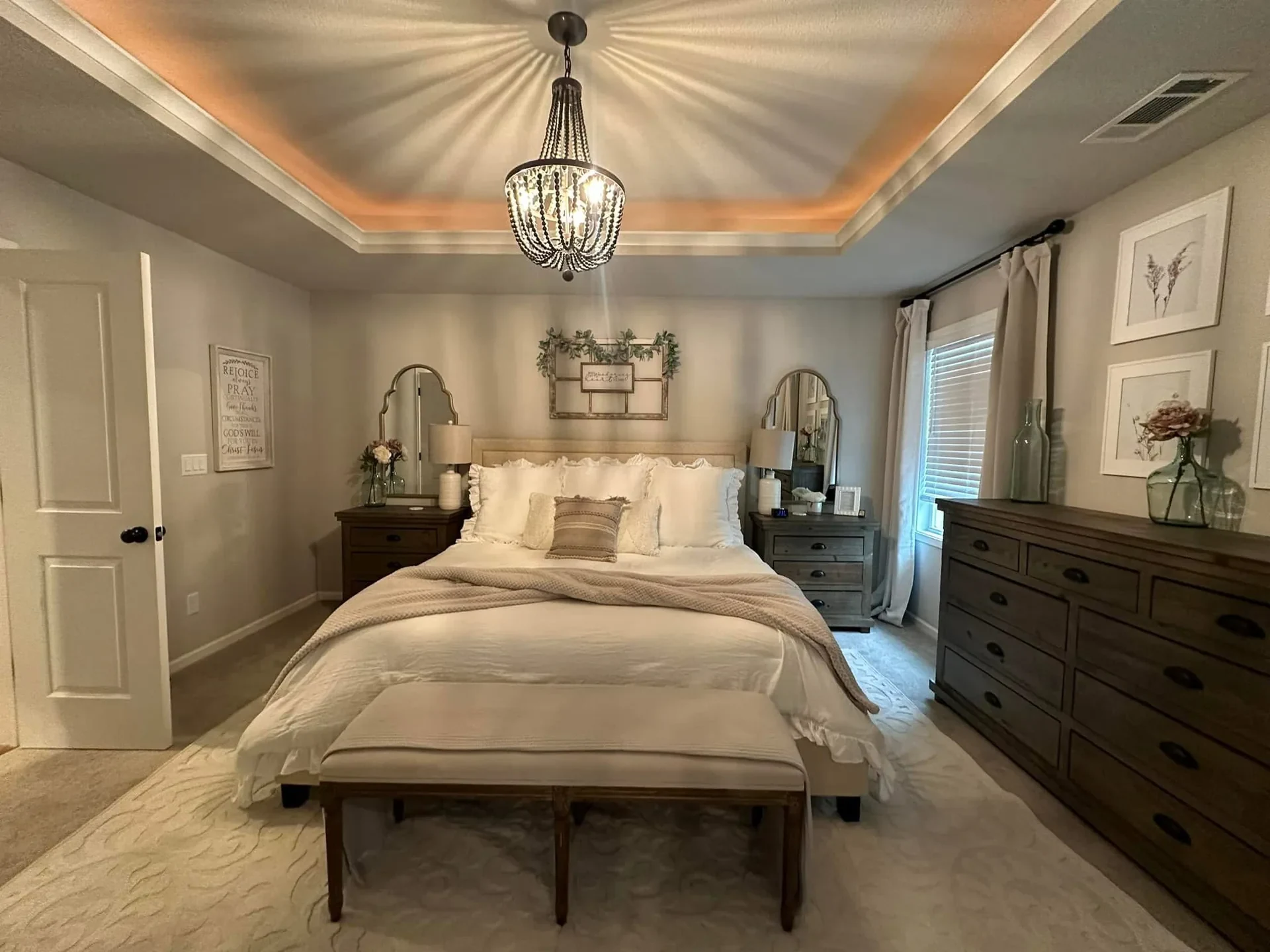 Bedroom with a bed and ceiling fan